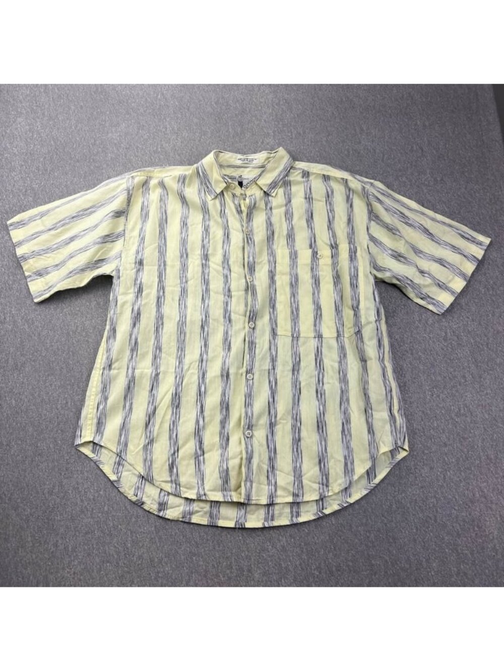 Vintage Goouch Cotton Striped Short Sleeve Shirt